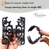 Parcelona French Beau Medium Black Jaw Hair Claw Clip Clutcher Clamp