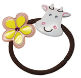 French Amie Floral Moo Crystals Yellow Pink and White Handmade Flexible Elastic