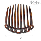Parcelona French Twisted Circles Shell Matte Finish Set of 2 Flexible Side Hair