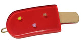 French Amie Ice Cream Bar Coral Pink Small 2” Handmade Side Slide Hair Clip Barr