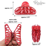 Parcelona French Rain Drop Small 2 3/4" Celluloid Jaw Hair Claw for Women