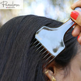 Parcelona French Afro Lift Shell Extra Large Celluloid Hairdressing Combs(2 Pcs)