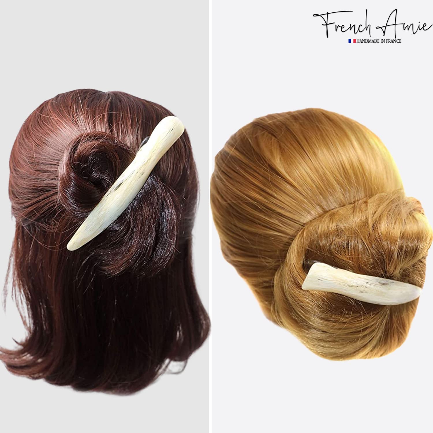 French Amie Large Brill Beak Handmade Salon Hinge Hair Side Slider