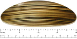 Parcelona French Oval Grey Beige Celluloid Acetate Automatic Hair Clip Barrette