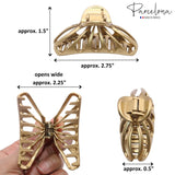 Parcelona French Rain Drop Small 2 3/4" Celluloid Jaw Hair Claw for Women