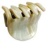 French Amie All Day Ivory Small Handmade Celluloid Jaw Hair Claw Clip-FRENCH AMIE-ebuyfashion.com