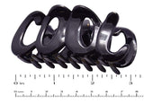 Parcelona French COOL Set of 2 Tortoise Shell Brown Black Jaw Hair Claw Clip