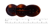 Parcelona French Button Tortoise Shell Brown Automatic Hair Clip Barrette