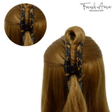 French Amie Contour Large 4 ¾” Celluloid Handmade Jaw Hair Claw Clip for Women