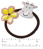 French Amie Floral Moo Crystals Yellow Pink and White Handmade Flexible Elastic