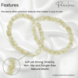 Parcelona Flexible Set of 4 Chenille Ponytail Holder Elastic Hair Ties