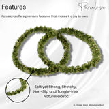 Parcelona Flexible Set of 4 Chenille Ponytail Holder Elastic Hair Ties