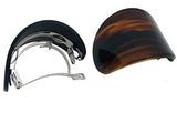 Parcelona French Curved Wide Adjustable Celluloid Hair Barrettes for Women