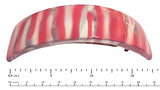 Parcelona French Strata Pink White Curved Strong Grip Volume Hair Clip Barrette