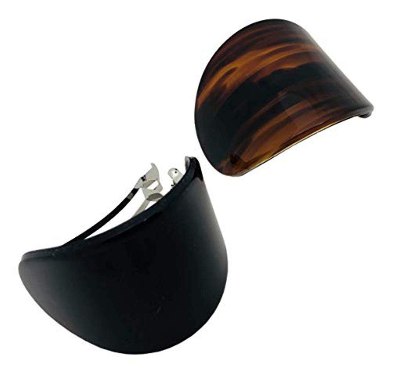 Parcelona French Curved Wide Adjustable Celluloid Hair Barrettes for Women