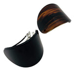 Parcelona French Curved Wide Adjustable Celluloid Hair Barrettes for Women