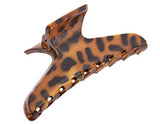 Parcelona French PINCH Leopard Tortoise Shell Small Jaw Hair Claw Clip for Girls