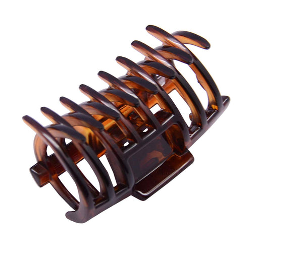 Parcelona French Tube Tortoise Shell Small No Slip Grip Jaw Hair Claw Clip