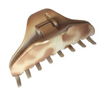 Parcelona France Medium Ivory Beige Narrow Thin Jaw Hair Claw Clip