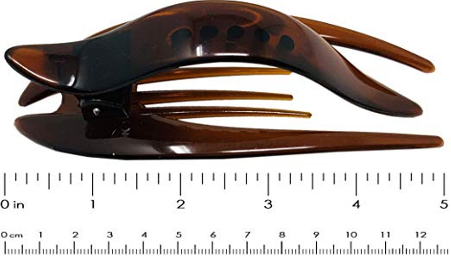 Parcelona French Beak Clasp Shell N Black Salon Hinge Side Slide In Hair Claws