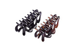 Parcelona French COOL Set of 2 Tortoise Shell Brown Black Jaw Hair Claw Clip