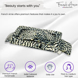 French Amie Buckle Rectangular 3.5" Opera Handmade Hair Barrette Clip for Women