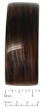 Parcelona French Curved Copper Brown Streaks Large 3.5" Strong Grip Celluloid Vo