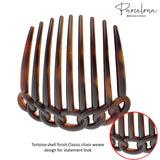 Parcelona French Twisted Circles Shell Matte Finish Set of 2 Flexible Side Hair