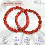 Parcelona Flexible Set of 4 Chenille Ponytail Holder Elastic Hair Ties