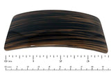 Parcelona French Copper Brown Streak Bar Wide Large Celluloid Hair Clip Barrette