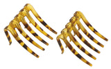 Parcelona French Crab Interlocking Savana Large 3.5” Celluloid Side Hair Comb