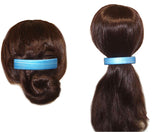 Parcelona French Silver Streaks Bright Blue Strong Grip Hair Clip Barrette
