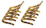 Parcelona French Crab Interlocking Savana Large 3.5” Celluloid Side Hair Comb