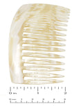 French Amie Handmade Ivory Cream Celluloid Acetate 16 Teeth Side Hair Comb