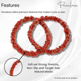 Parcelona Flexible Set of 4 Chenille Ponytail Holder Elastic Hair Ties