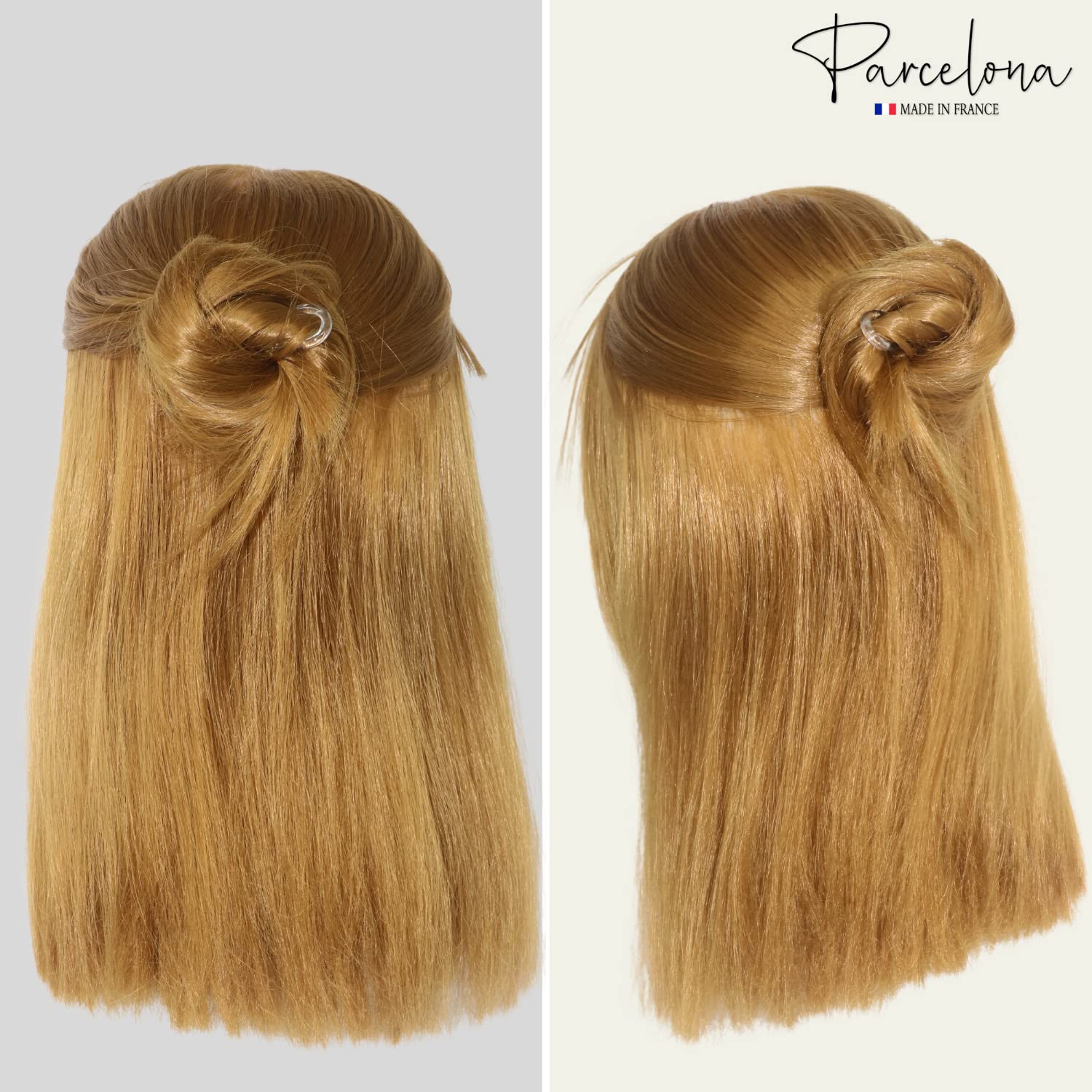 Parcelona French Slick Medium Celluloid Acetate Wavy U Shaped Hair Pin for Women