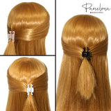 Parcelona French Classic 1.5" Small Celluloid Set of 3 Hair Claws for Women