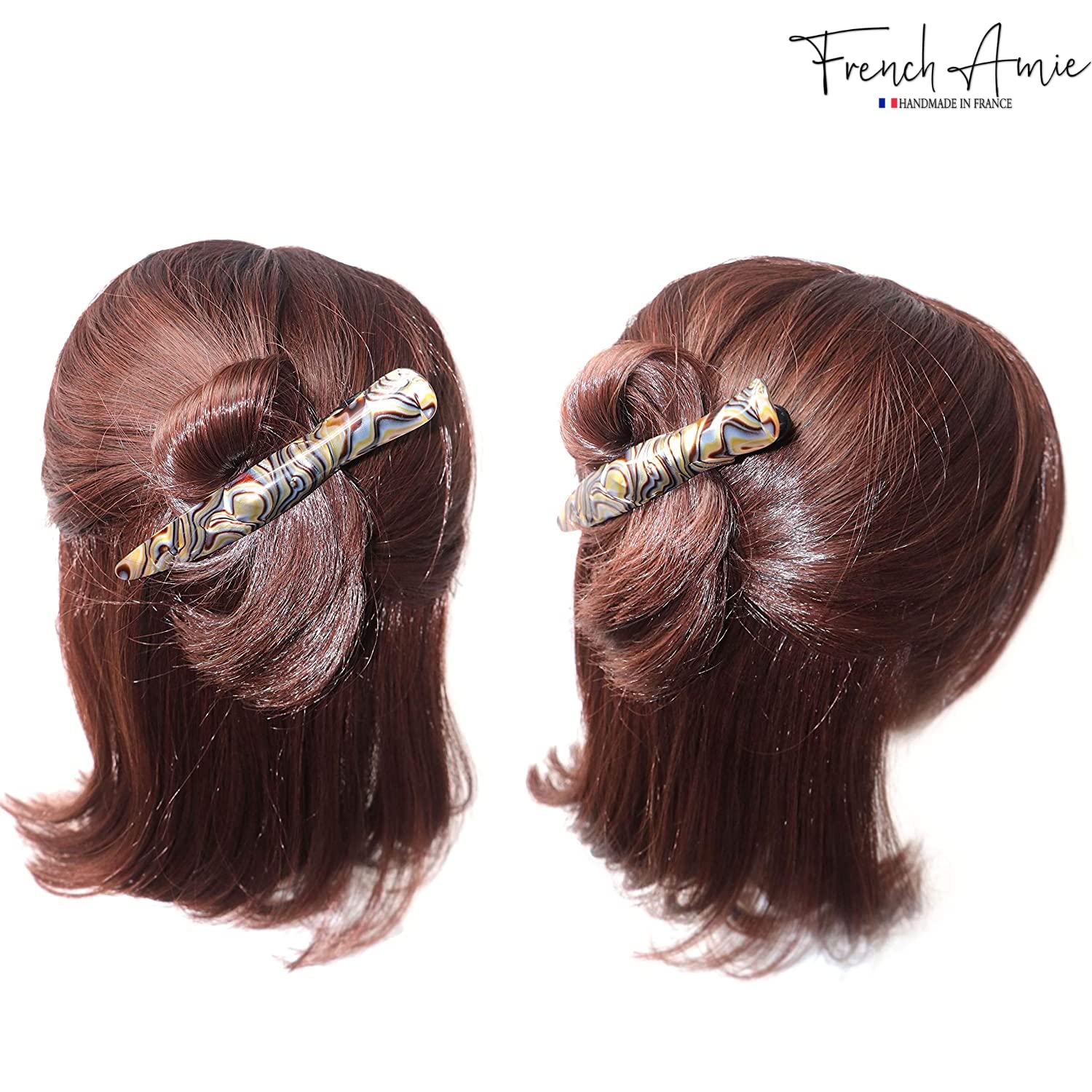 French Amie Large Brill Beak Handmade Salon Hinge Hair Side Slider