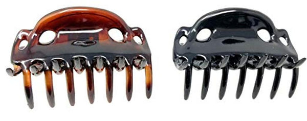 Parcelona French Alien Small Shell & Black Hair Claw Clip