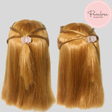 Parcelona French Glossy Square Very Small Celluloid Hair Claws for Women 2Pcs