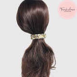 French Amie Medium Fine Wide Rectangular Handmade Automatic Hair Barrette Clip