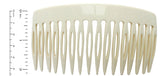 French Amie Handmade Solid Ivory Cream Celluloid Acetate 16 Teeth Side Hair Comb-French Amie-ebuyfashion.com