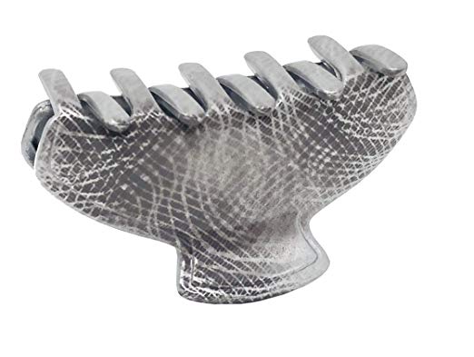 Parcelona French Moon Silver Grey Streaks Small Hidden Spring Jaw Hair Claw