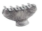 Parcelona French Moon Silver Grey Streaks Small Hidden Spring Jaw Hair Claw