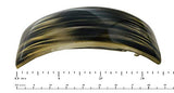 Parcelona French Orion Golden Black Curved Volume Hair Clip Hair Barrette