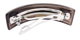 Parcelona French Curved Brown Checks Curved Strong Volume Hair Clip Barrette