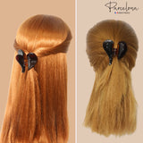 Parcelona French Hair Claw with Wings Shell Small Celluloid Clip for Women