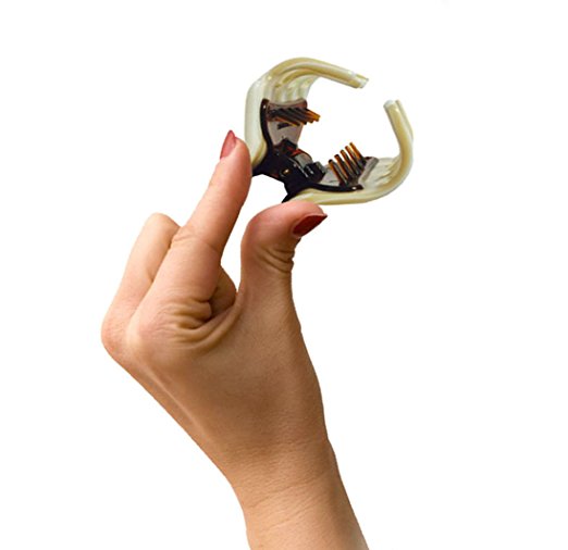 French Amie All Day Ivory Small Handmade Celluloid Jaw Hair Claw Clip-FRENCH AMIE-ebuyfashion.com