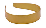 Parcelona French Band Golden Yellow Wide Flexible Celluloid Hair Headband