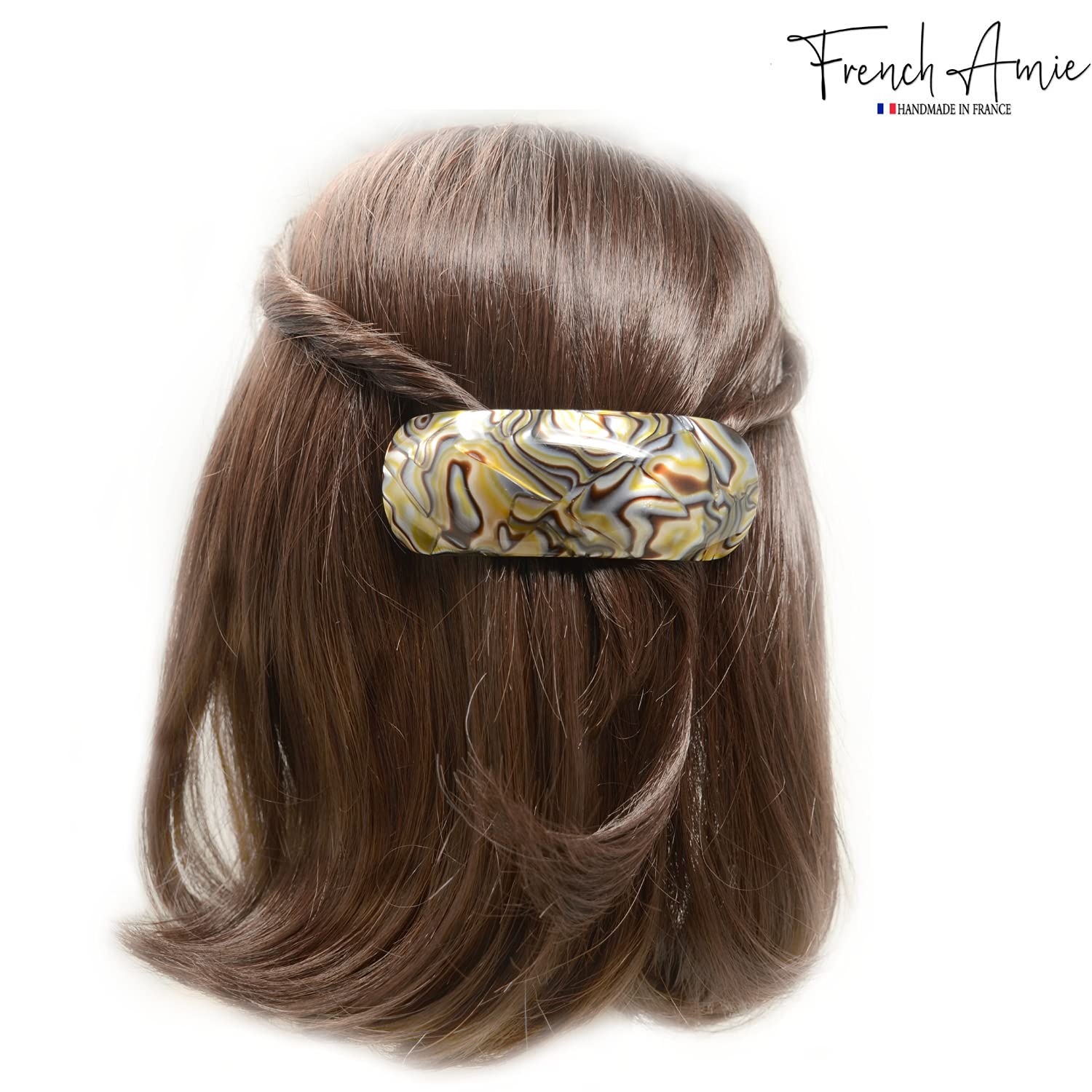French Amie Broad Curved Arch Large 3.5" Extra Wide Volume Hair Clip Barrette